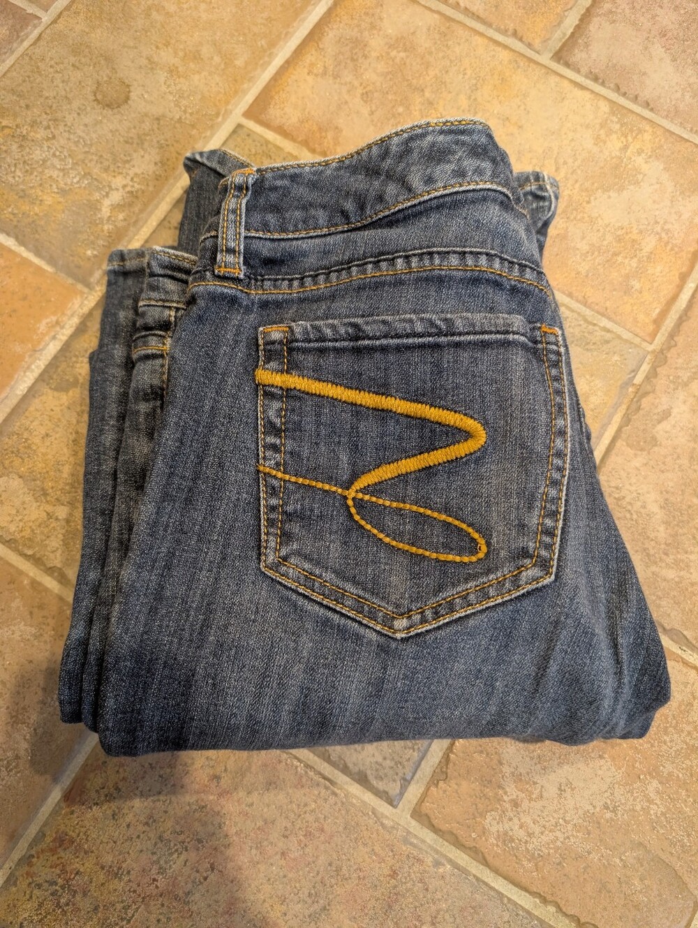 7 For All Mannkind Dark Wash Flare Bootcut Jeans Size 8